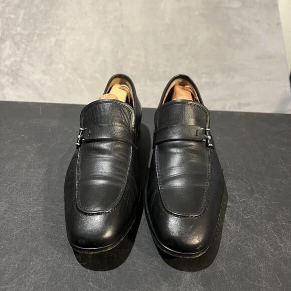 Magnanni Lino Dress Shoes Mens 10 Black Leather Bit Loafers Slip On Formal main image 8